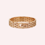 Pre-Owned Cartier Agrafe Résille Pavé Diamond Bracelet in 18K Rose Gold