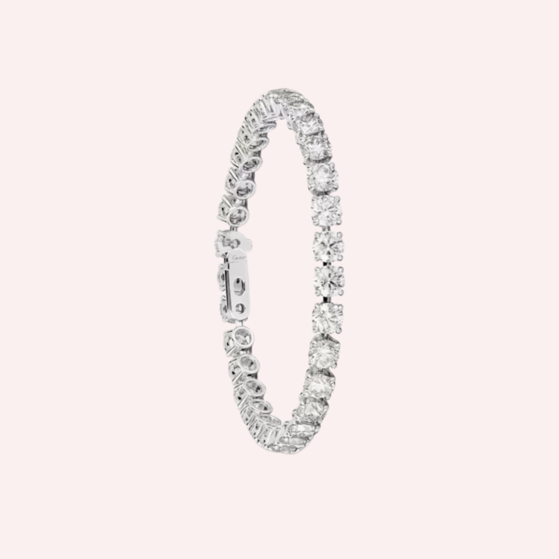Pre-Owned Cartier Lignes Essentielles Diamond Bracelet in Platinum