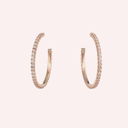 Pre-Owned Cartier Étincelle de Cartier Pavé Hoop Earrings