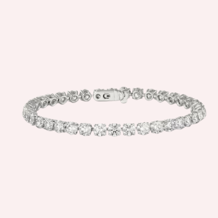 Pre-Owned Cartier Lignes Essentielles Diamond Bracelet in Platinum