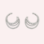 Pre-Owned Cartier Étincelle de Cartier Triple-Row Pavé Hoop Earrings