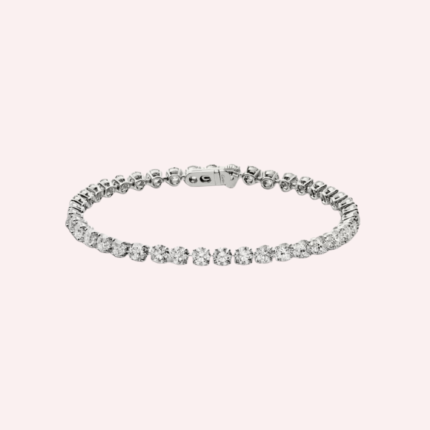 Pre-Owned Cartier Lignes Essentielles Diamond Bracelet in Platinum
