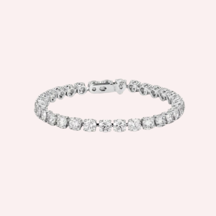 Pre-Owned Cartier Lignes Essentielles Diamond Bracelet in Platinum