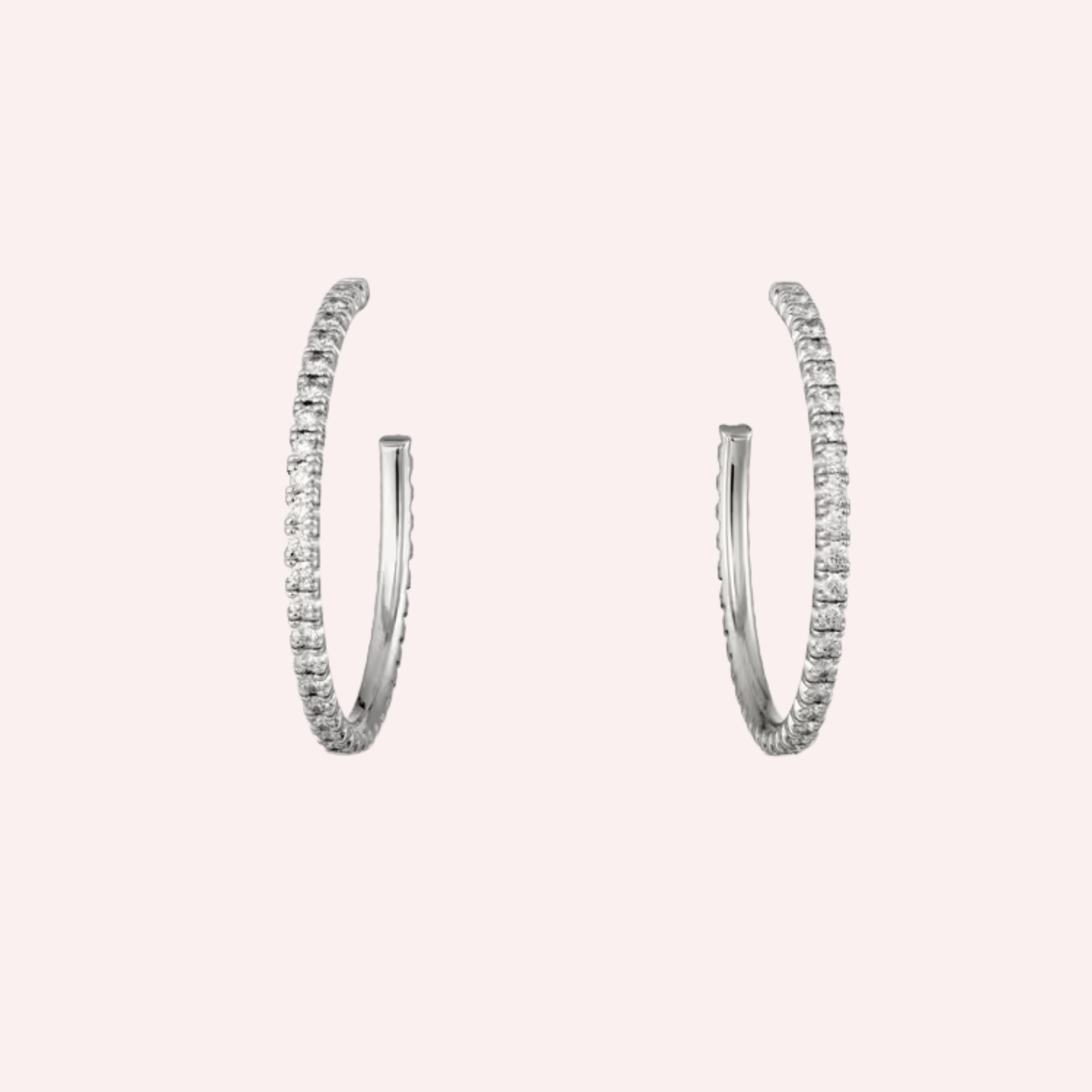 Pre-Owned Cartier Étincelle de Cartier Pavé Hoop Earrings Pre-Owned Cartier Étincelle de Cartier Pavé Hoop Earrings