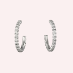 Pre-Owned Cartier Étincelle de Cartier Pavé Hoop Earrings