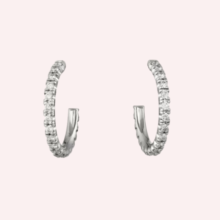Pre-Owned Cartier Étincelle de Cartier Pavé Hoop Earrings