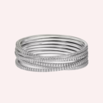 Pre-Owned Étincelle de Cartier Half-Pavé Diamond Bracelet in 18K White Gold