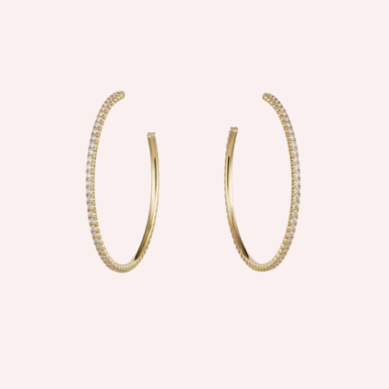 Pre-Owned Cartier Étincelle de Cartier Pavé Hoop Earrings