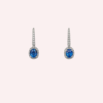 Pre-Owned Cartier Destinée Pavé Sapphire Sleeper Earrings