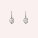 Pre-Owned Cartier Destinée Pavé Oval-Cut Diamond Sleeper Earrings