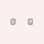 Pre-Owned Cartier Destinée Pavé Emerald-Cut Diamond Stud Earrings