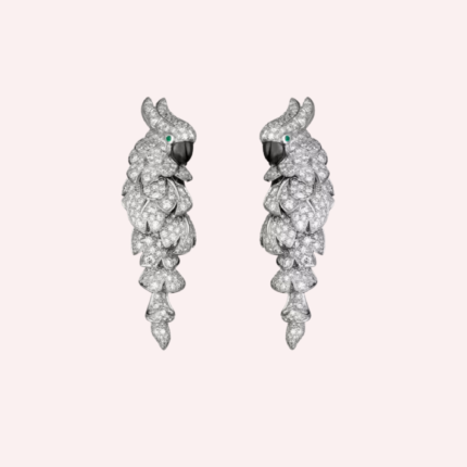 Pre-Owned Cartier Faune et Flore de Cartier “Les Oiseaux Libérés” Pavé Diamond Earrings