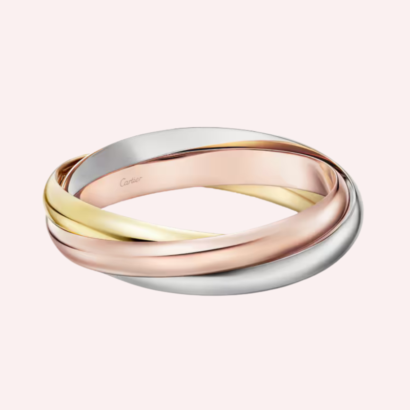Pre-Owned Cartier Trinity Extra-Large Bracelet in 18K White, Rose & Yellow Gold
