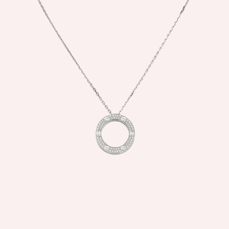Pre-Owned Cartier LOVE Pavé Diamond Pendant