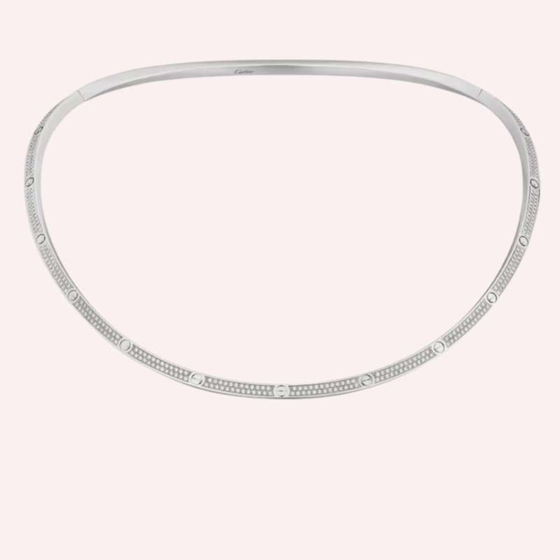 Pre-Owned Cartier LOVE Pavé Diamond Torque Necklace