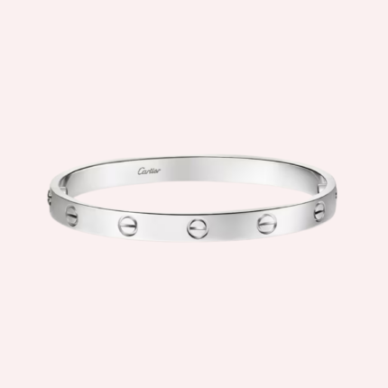 Pre-Owned Cartier LOVE Classic Model Bracelet in White Gold