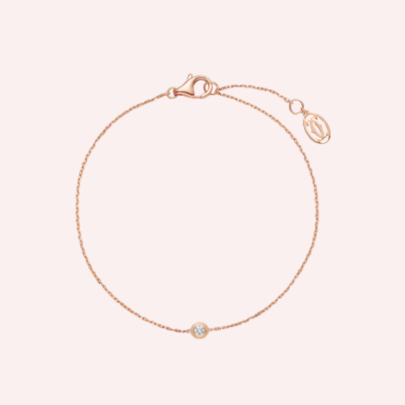 Pre-Owned Cartier d’Amour Small Diamond Bracelet in 18K Rose Gold