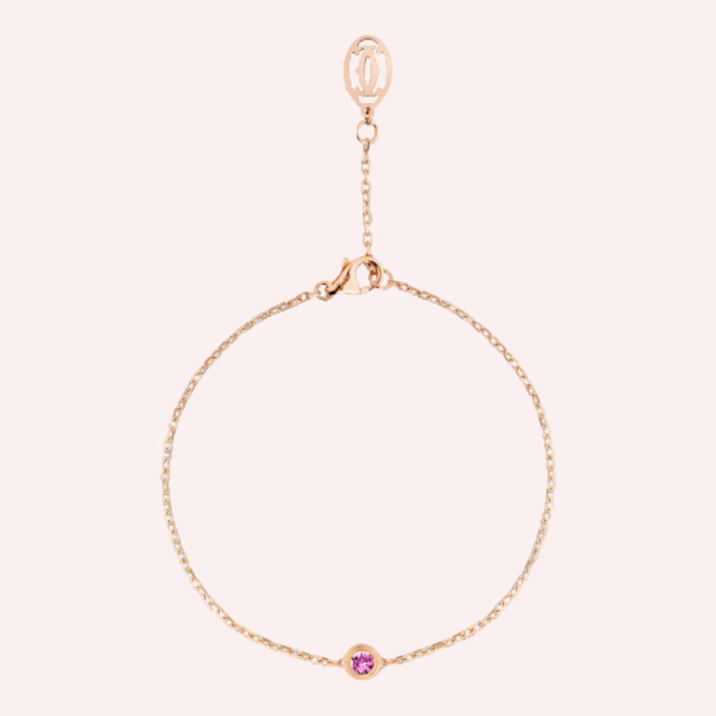 Pre-Owned Cartier d’Amour Pink Sapphire Bracelet in 18K Rose Gold