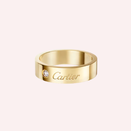 Pre-Owned Cartier C de Cartier Wedding Band in 18K Yellow Gold with Diamond – 5 mm