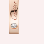 Pre-Owned Cartier C de Cartier Wedding Band in 18K Rose Gold with Diamond – 3 mm