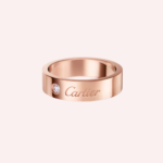 Pre-Owned Cartier C de Cartier Wedding Band in 18K Rose Gold with Diamond – 5 mm