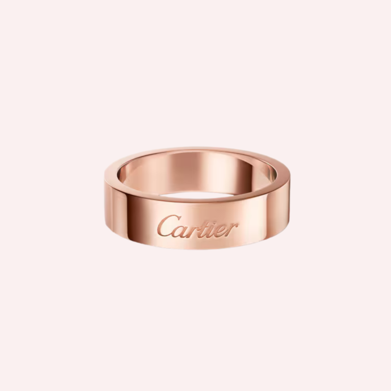 Pre-Owned Cartier C de Cartier Wedding Band in 18K Rose Gold – 5 mm
