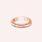 Pre-Owned Cartier C de Cartier Wedding Band in 18K Rose Gold with Diamond – 4 mm