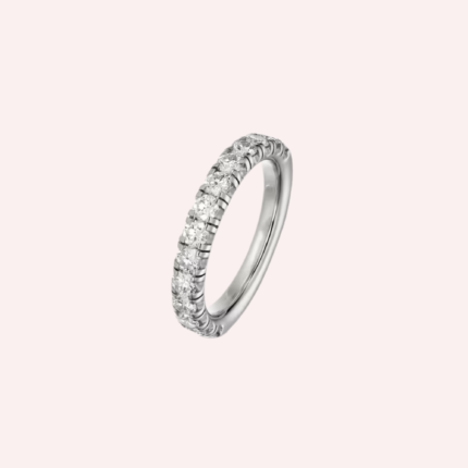 Pre-Owned Cartier Étincelle de Cartier Semi-Pavé Wedding Band in Platinum with Diamonds – 3.5 mm