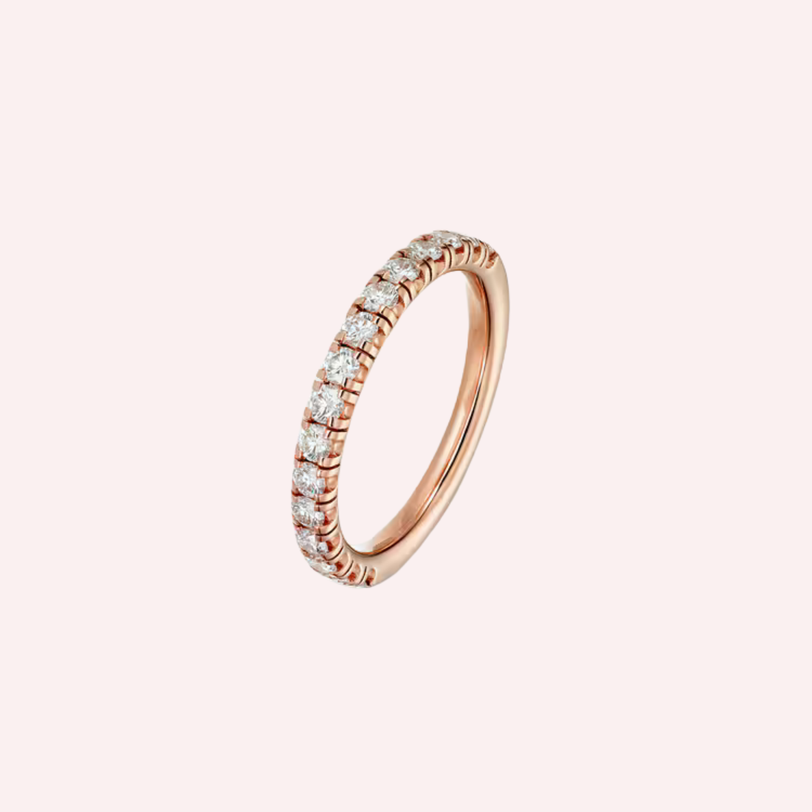 Pre-Owned Cartier Étincelle de Cartier Semi-Pavé Wedding Band in 18K Rose Gold with Diamonds – 2.6 mm Pre-Owned Cartier Étincelle de Cartier Semi-Pavé Wedding Band in 18K Rose Gold with Diamonds – 2.6 mm