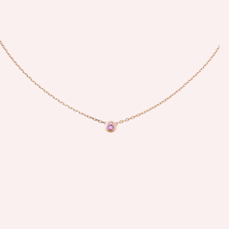 Pre-Owned Cartier d’Amour Pink Sapphire Pendant Necklace