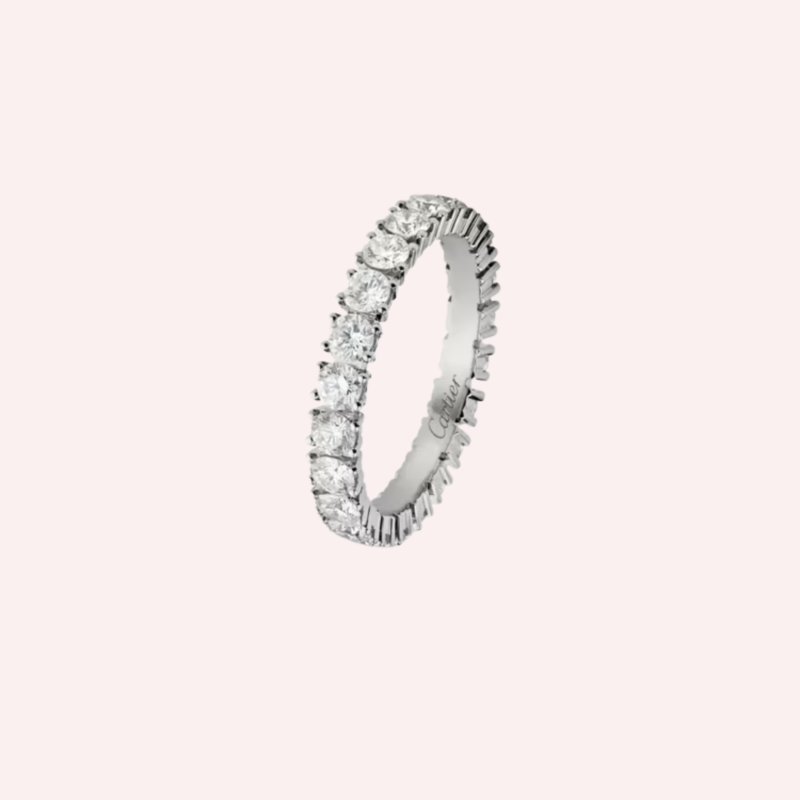 Pre-Owned Cartier Destinée Pavé Wedding Band in Platinum with Diamonds – 3.3 mm
