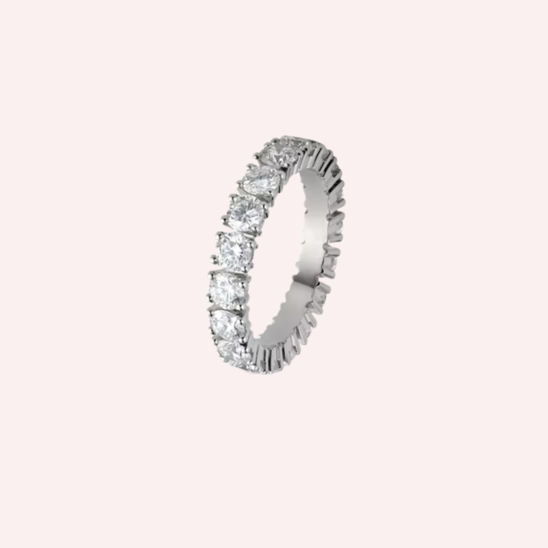 Pre-Owned Cartier Destinée Pavé Wedding Band in Platinum with Diamonds – 4.1 mm