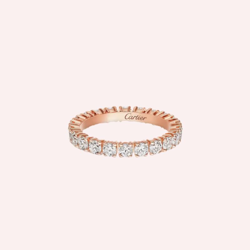 Pre-Owned Cartier Destinée Pavé Wedding Band in 18K Rose Gold with Diamonds – 3.27 mm