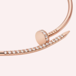 Pre-Owned Cartier Juste un Clou Small Model Torque Necklace with Reverse-Set Diamonds in 18K Rose Gold - Image 2