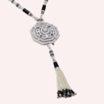 Pre-Owned Cartier Géométrie & Contrastes Necklace in 18K White Gold with Onyx, Cultured Pearls, and Diamonds - Image 2