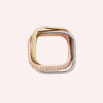 Pre-Owned Cartier Trinity Cushion-Shaped Large Pavé Ring in White, Rose, and Yellow Gold - Image 2