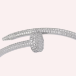 Pre-Owned Cartier Juste un Clou Bracelet, Classic Model, Diamonds, White Gold - Image 2