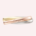 Pre-Owned Cartier Trinity Small Model Ring in White, Rose, and Yellow Gold
