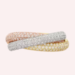 A Pre-Owned Cartier Trinity classic medium pavé ring