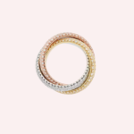 A Pre-Owned Cartier Trinity large pavé ring