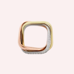 A Pre-Owned Cartier Trinity cushion-shaped large half-pavé ring