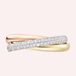 A Pre-Owned Cartier Trinity small model half-pavé ring