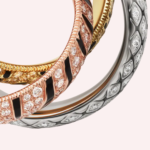 A Pre-Owned Cartier Trinity lacquer pavé ring