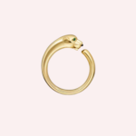 Pre-Owned Cartier Panthère de Cartier Small Model Ring in 18K Yellow Gold with Onyx and Tsavorite Garnets - Image 2