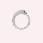 A Pre-Owned Panthère de Cartier small model half-pavé ring