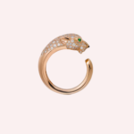 A Pre-Owned Panthère de Cartier medium model half-pavé ring