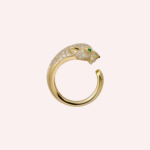 A Pre-Owned Panthère de Cartier medium model half-pavé ring