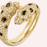 Pre-Owned Panthère de Cartier Semi-Pavé Diamond Ring in 18K Yellow Gold - Image 2