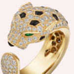 A Pre-Owned Panthère de Cartier medium model half-pavé ring