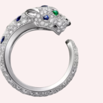 A Pre-Owned Panthère de Cartier medium model half-pavé ring